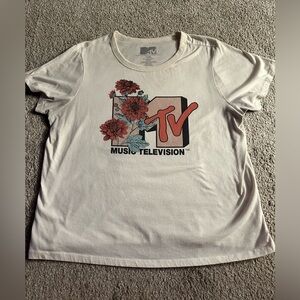 MTV floral cream shirt